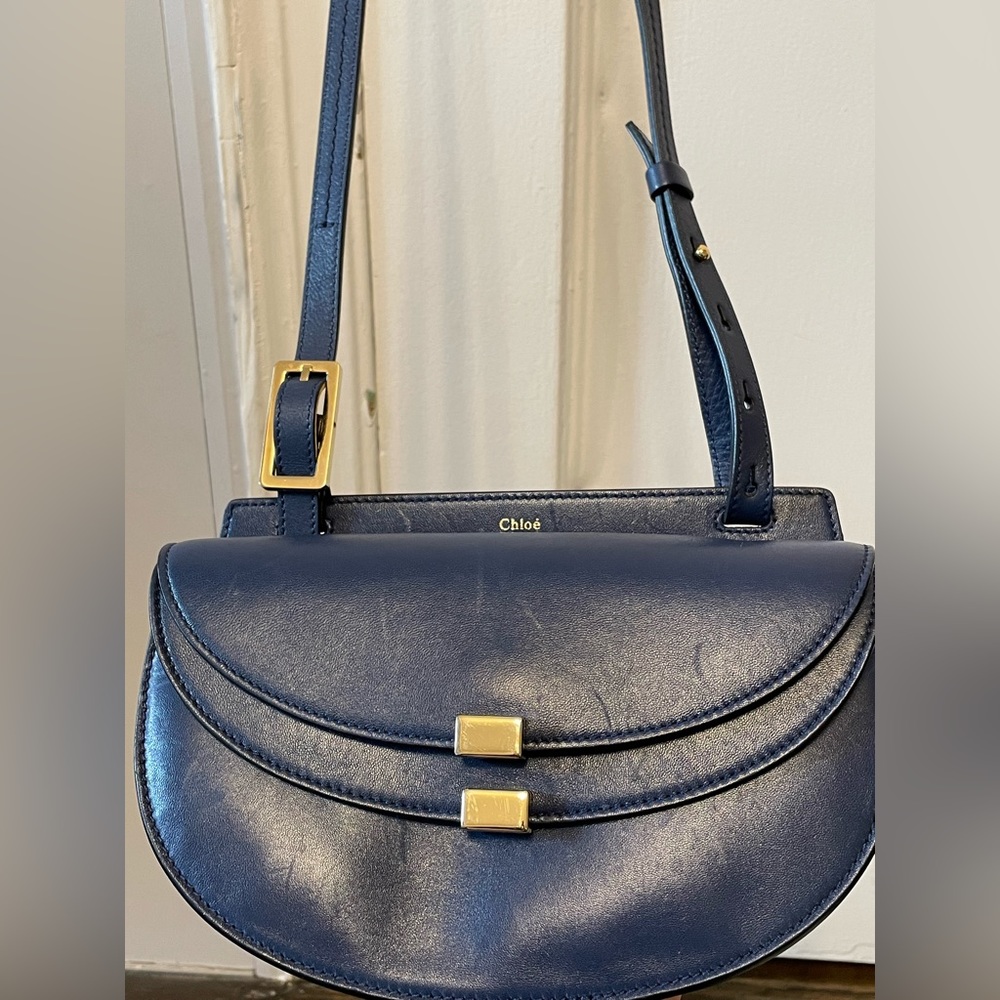 Chloe dark blue cross body shoulder bag